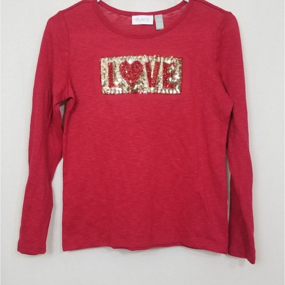 Place sequin ling sleeve sweater